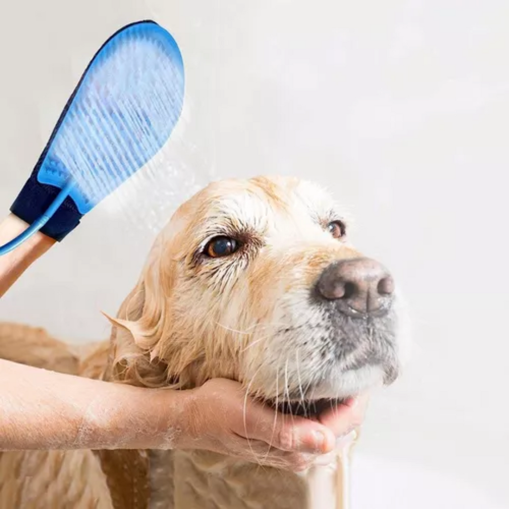 Guante Tipo Manopla 2 en 1 para Baño de Mascotas