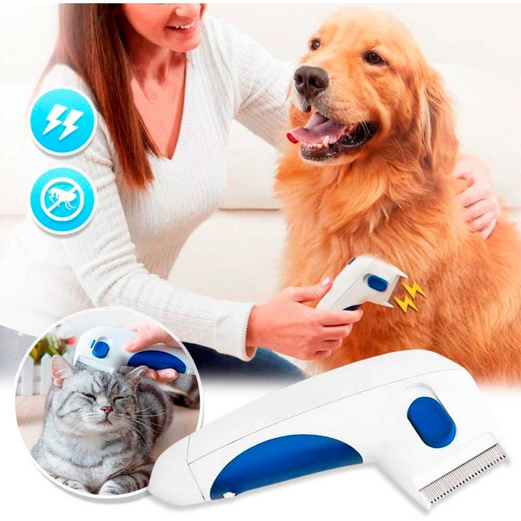 Cepillo Eléctrico Matapulgas para Perros