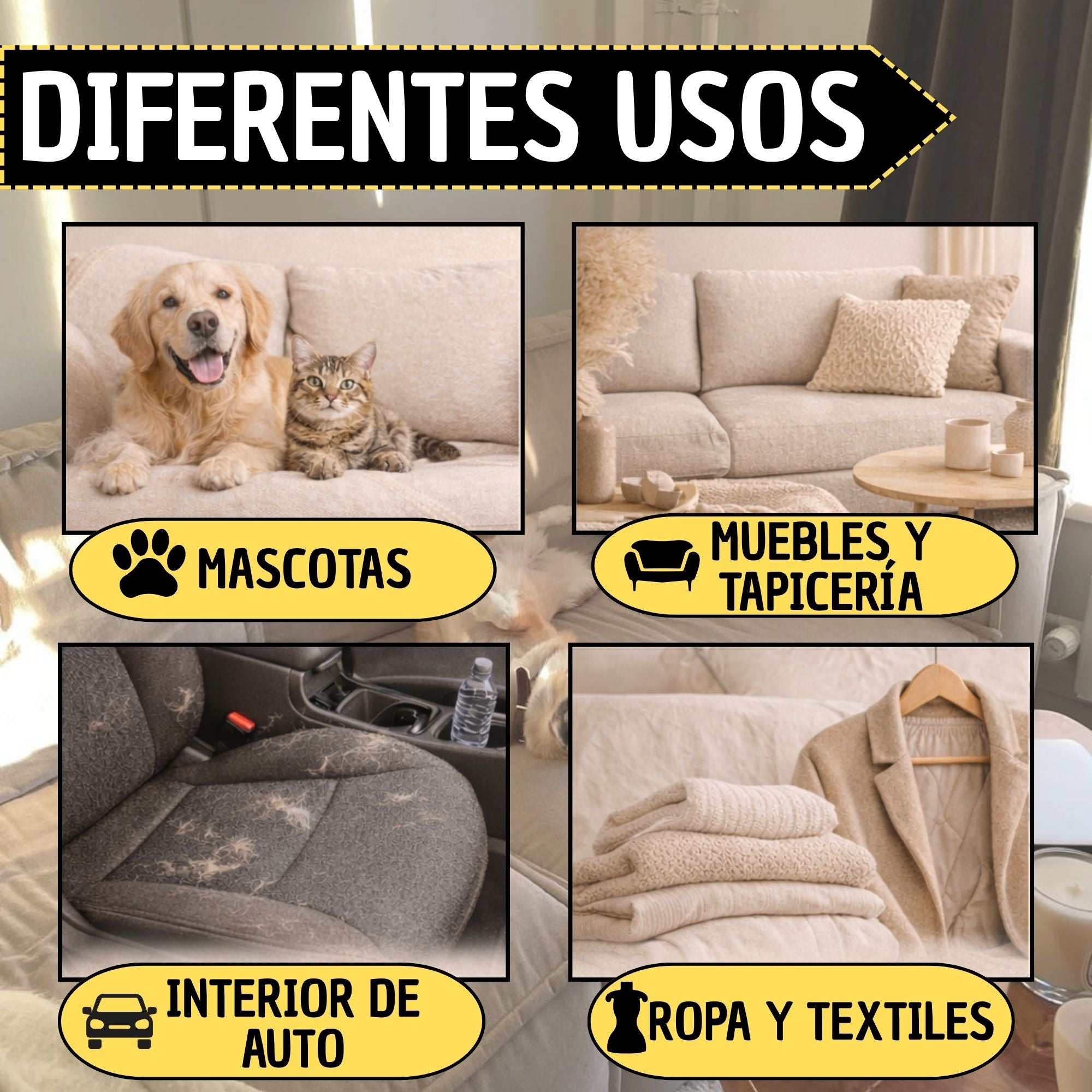 Guante Removedor Quita Pelos para Mascotas