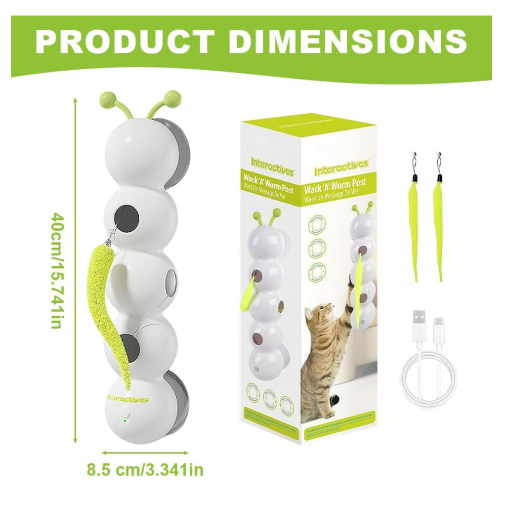 Juguete Interactivo para Gatos – Gusano Inteligente con Sensor