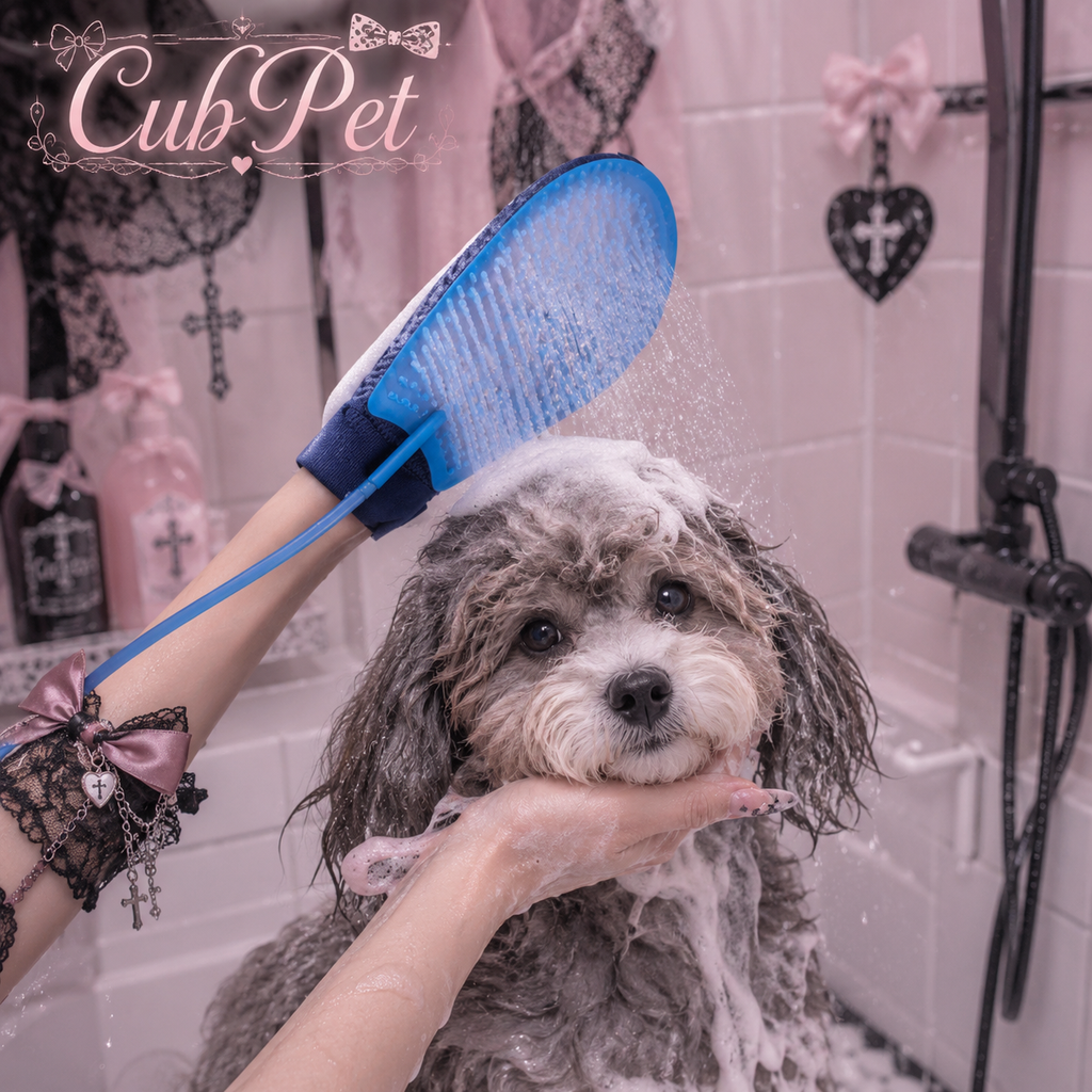 Guante Tipo Manopla 2 en 1 para Baño de Mascotas