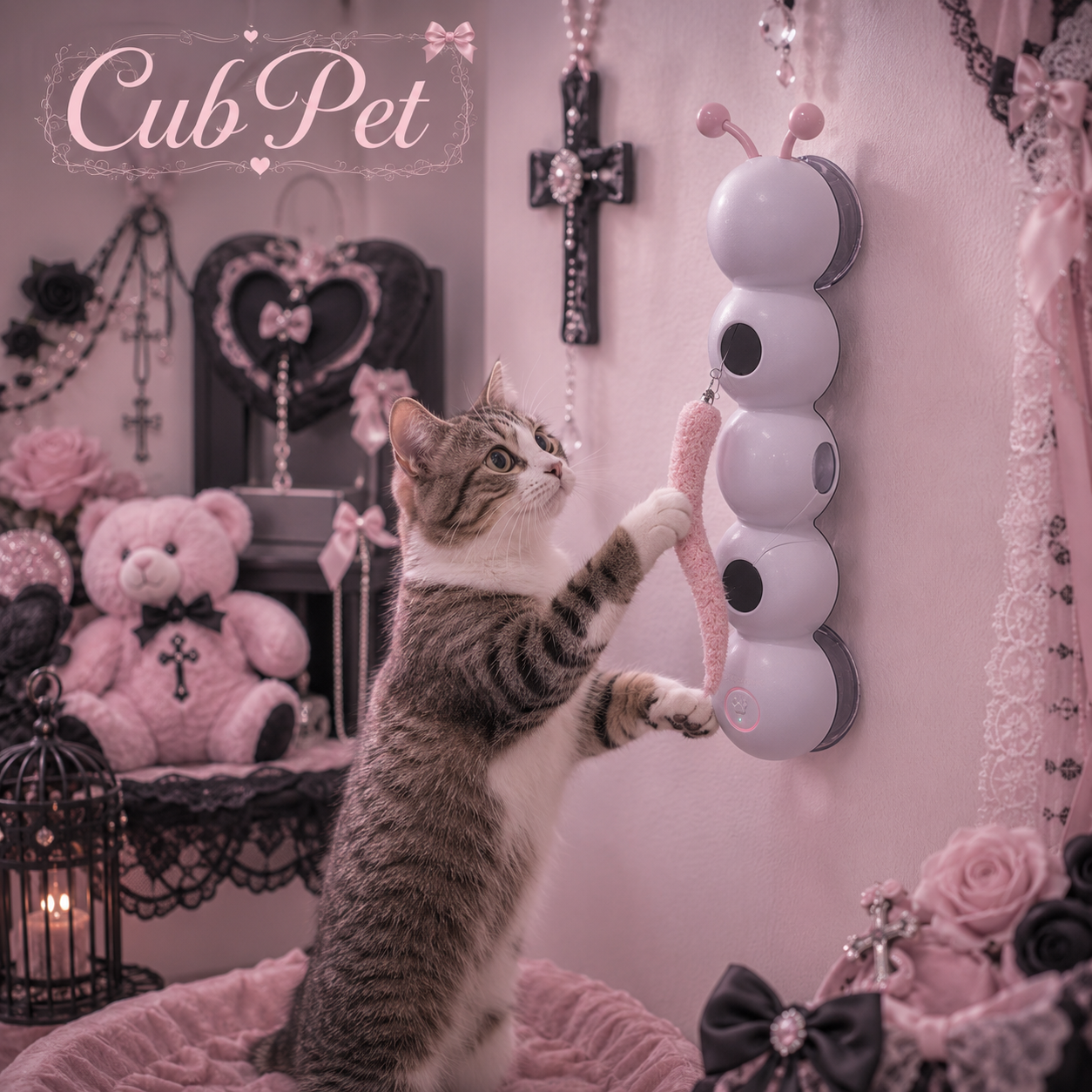 Juguete Interactivo para Gatos – Gusano Inteligente con Sensor