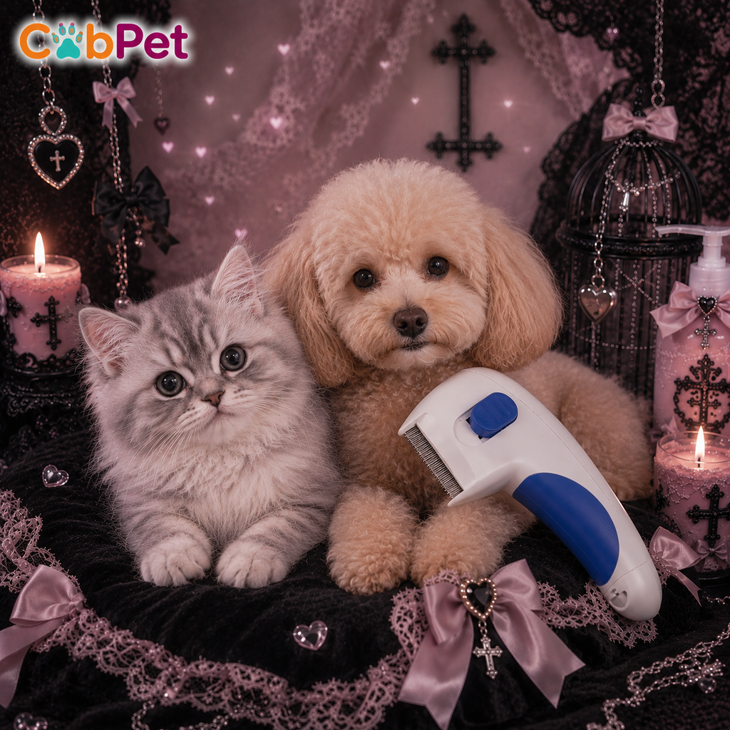 Cepillo Eléctrico Matapulgas para Perros