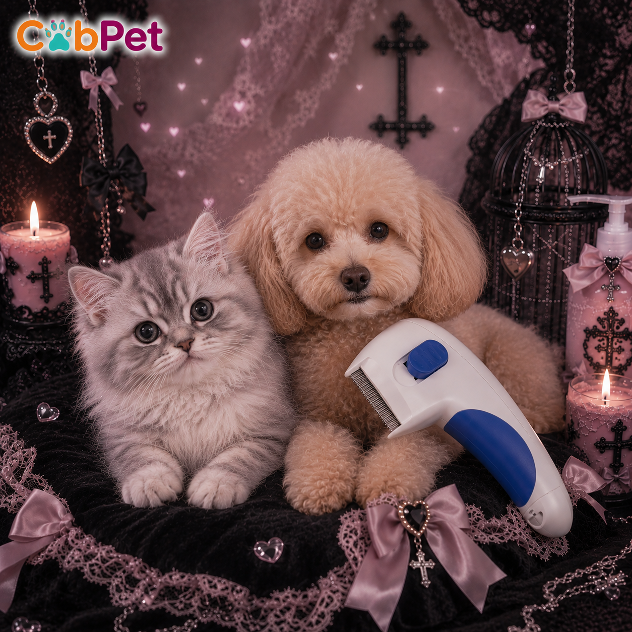Cepillo Eléctrico Matapulgas para Perros